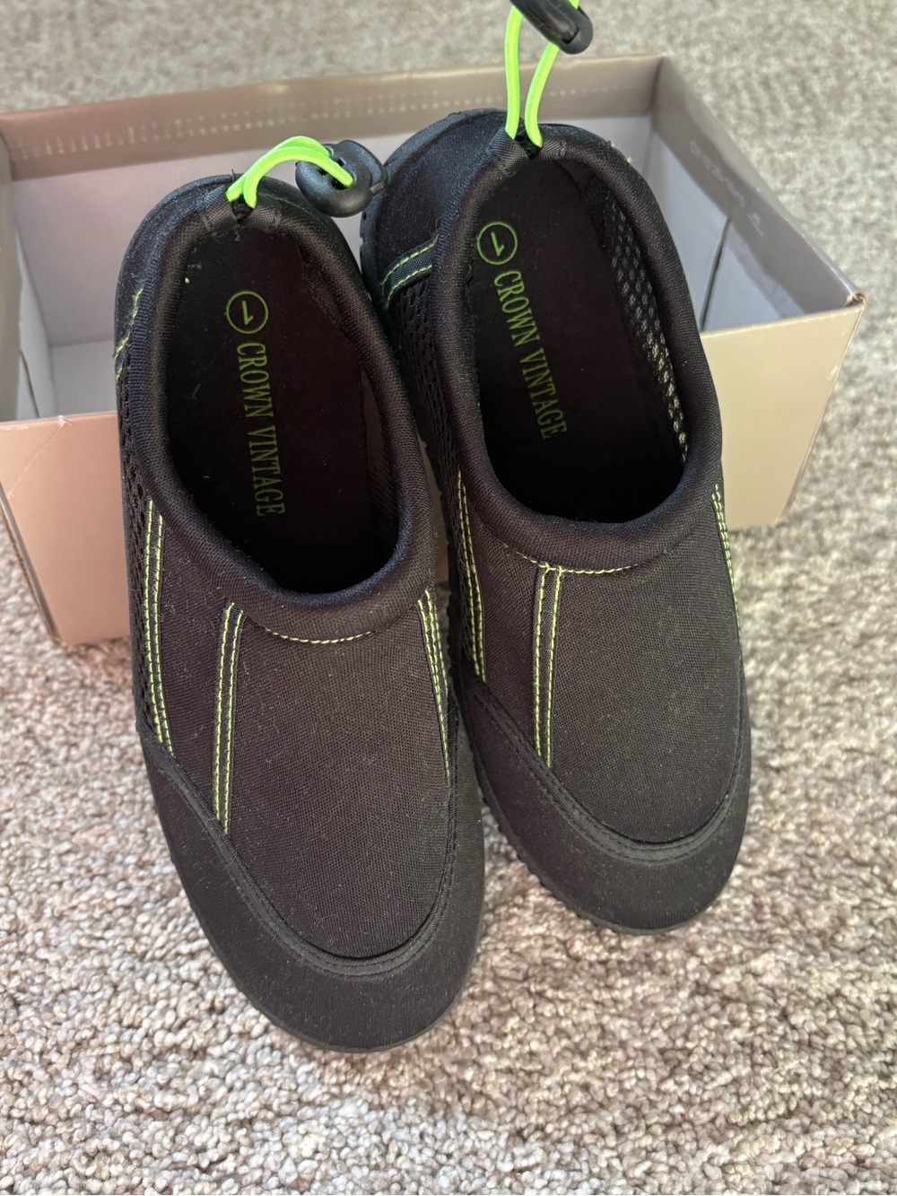 New Crown Vintage Kids m Slip-On drawstring Poseidon water shoes little boy sz 1